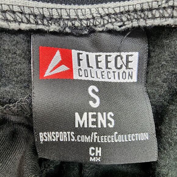 BSN SPORTS Pants Mens S Black Cotton Rich Fleece Joggers Athletic Cut Workout - Picture 6 of 13